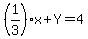 %281%2F3%29x%2BY=4