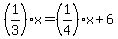 %281%2F3%29x=%281%2F4%29x%2B6