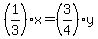 %281%2F3%29x=%283%2F4%29y