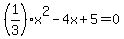 %281%2F3%29x%5E2-4x%2B5=0