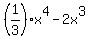 %281%2F3%29x%5E4+-+2x%5E3