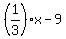 %281%2F3%29x+-+9