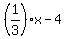 %281%2F3%29x+-4