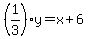 %281%2F3%29y=x%2B6