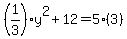 %281%2F3%29y%5E2%2B12=5%283%29
