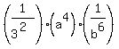 %281%2F3%5E%282%29%29%2A%28a%5E4%29%2A%281%2Fb%5E6%29%29