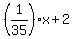 %281%2F35%29x+%2B+2