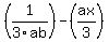 %281%2F3ab%29+-+%28ax%2F3%29