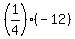 %281%2F4%29%28-12%29