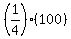 %281%2F4%29%28100%29