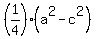 %281%2F4%29%28a%5E2-c%5E2%29