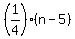%281%2F4%29%28n-5%29