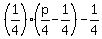 %281%2F4%29%28p%2F4-1%2F4%29-1%2F4