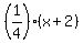 %281%2F4%29%28x%2B2%29