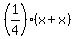 %281%2F4%29%28x%2Bx%29