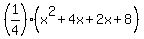 %281%2F4%29%28x%5E2%2B4x%2B2x%2B8%29