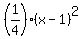 %281%2F4%29%28x-1%29%5E2%29