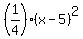 %281%2F4%29%28x-5%29%5E2