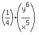 %281%2F4%29%28y%5E6%2Fx%5E5%29