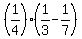 %281%2F4%29%2A%281%2F3+-+1%2F7%29