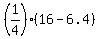 %281%2F4%29%2A%2816-6.4%29