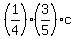 %281%2F4%29%2A%283%2F5%29c