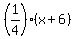 %281%2F4%29%2A%28x%2B6%29