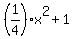 %281%2F4%29%2Ax%5E2+%2B+1