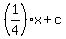 %281%2F4%29%2Ax+%2B+c
