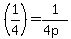 %281%2F4%29+=+1%2F%284p%29
