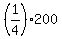 %281%2F4%29200