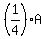 %281%2F4%29A