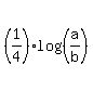 %281%2F4%29log%28%28a%2Fb%29%29