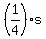 %281%2F4%29s
