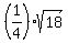 %281%2F4%29sqrt%2818%29