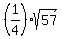 %281%2F4%29sqrt%2857%29