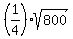 %281%2F4%29sqrt%28800%29