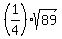 %281%2F4%29sqrt%2889%29