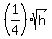 %281%2F4%29sqrt%28h%29