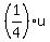 %281%2F4%29u