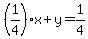 %281%2F4%29x%2By=1%2F4