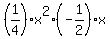 %281%2F4%29x%5E2%28-1%2F2%29x
