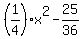 %281%2F4%29x%5E2-25%2F36