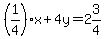 %281%2F4%29x+%2B+4y+=+2%26+3%2F4