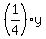 %281%2F4%29y