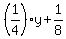 %281%2F4%29y%2B1%2F8