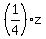 %281%2F4%29z