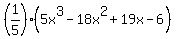 %281%2F5%29%285x%5E3-18x%5E2%2B19x-6%29