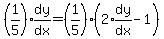%281%2F5%29%2Aexpr%28dy%2Fdx%29=%281%2F5%29%282%2Aexpr%28dy%2Fdx%29-1%29