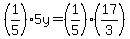 %281%2F5%295y=%281%2F5%29%2817%2F3%29